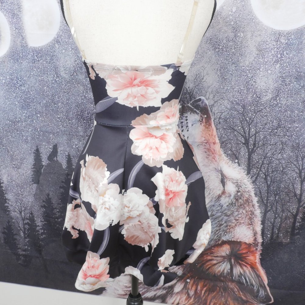 January 7 Black Cream Floral Size Small Dress - Picture 11 of 15